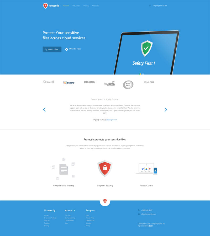 软件、单品、机房、杀毒软件网站模板