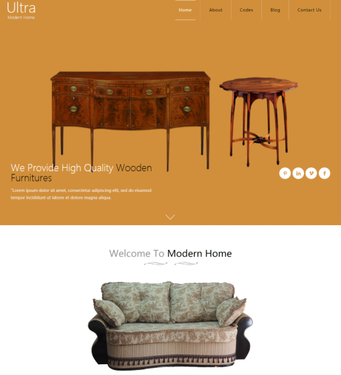 精美家具、家私、装饰自适应网页